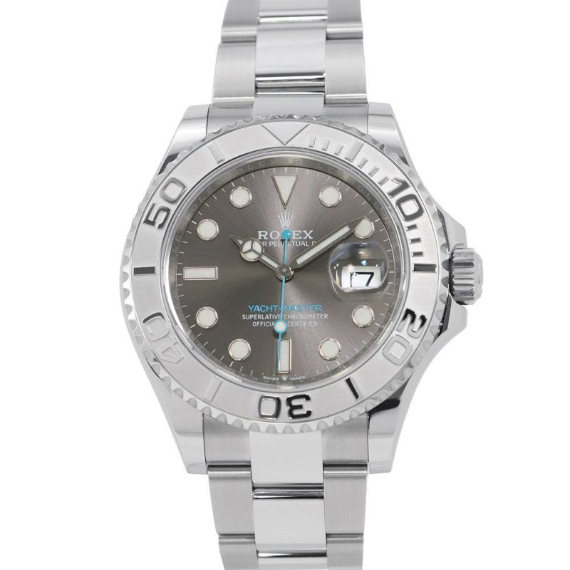 ロレックス ヨットマスター ロレジウム SS/プラチナ ランダムシリアル ルーレット 126622 ROLEX 腕時計 スレート文字盤