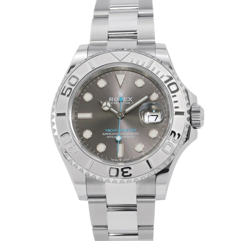 ロレックス ヨットマスター ロレジウム SS/プラチナ ランダムシリアル ルーレット 126622 ROLEX 腕時計 スレート文字盤