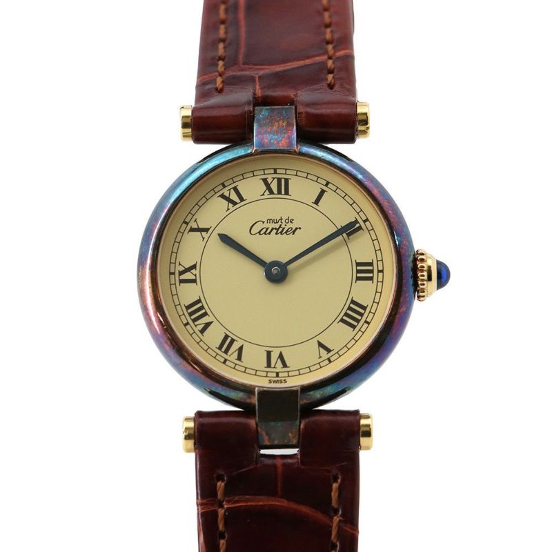 カルティエ マスト ヴェルメイユ W1002253 Cartier 腕時計 ウォッチ クォーツ アイボリー文字盤