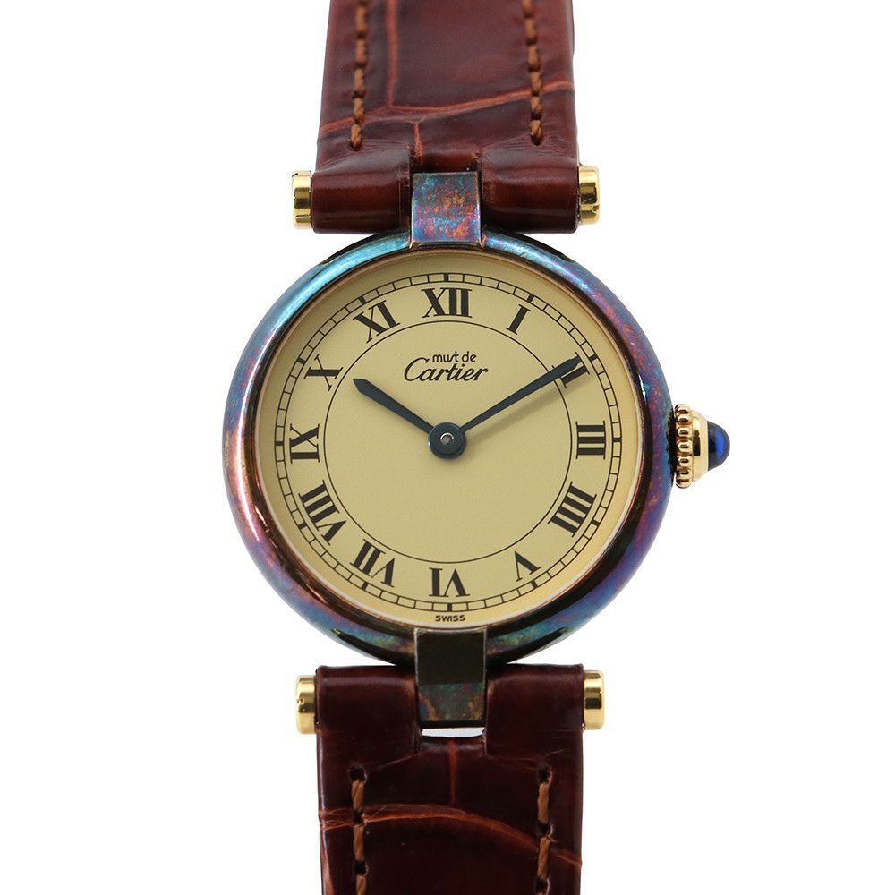 カルティエ マスト ヴェルメイユ W1002253 Cartier 腕時計 ウォッチ クォーツ アイボリー文字盤
