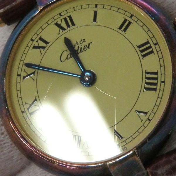 カルティエ マスト ヴェルメイユ W1002253 Cartier 腕時計 ウォッチ クォーツ アイボリー文字盤