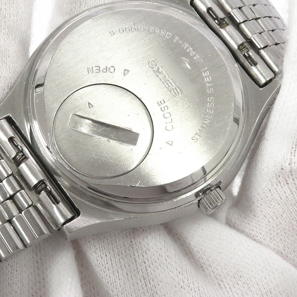 セイコー キングクォーツ 0853-8000 SEIKO クォーツ 腕時計 ブルー文字盤