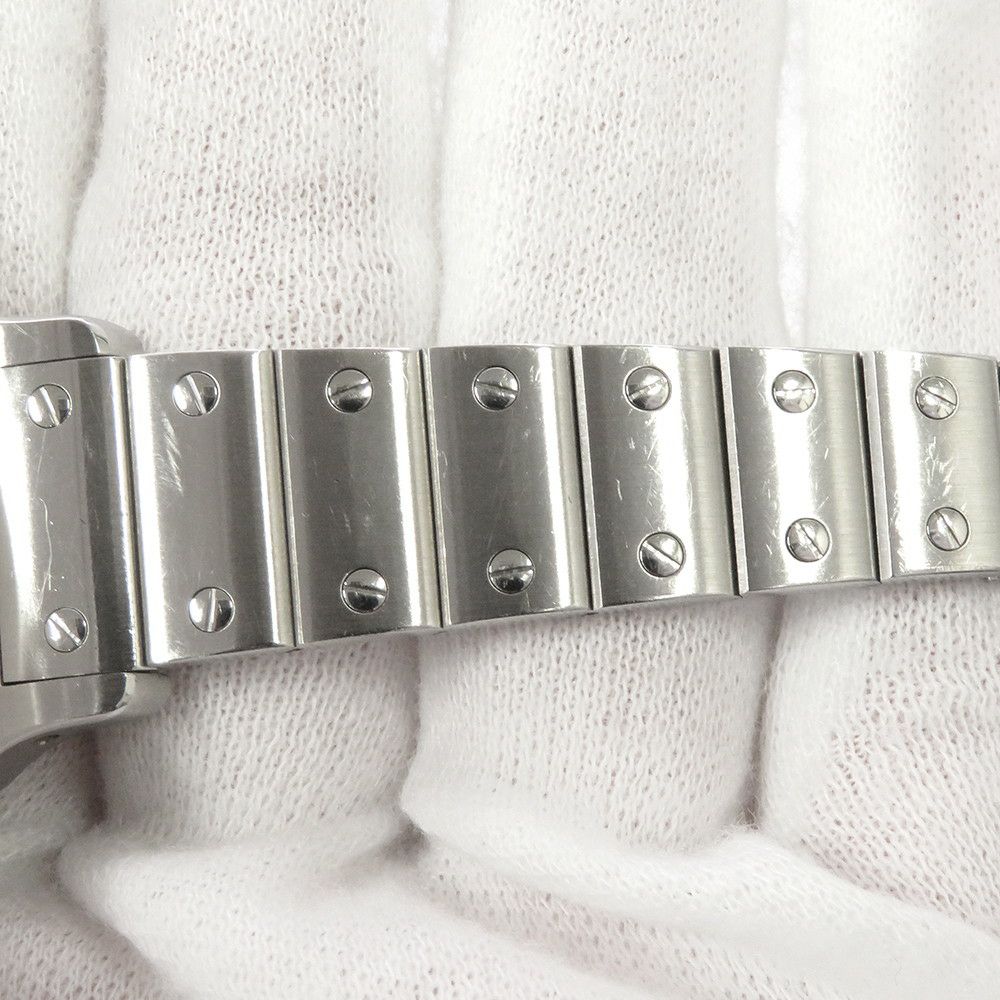 カルティエ サントス ガルベ SM W20017D6 Cartier 腕時計 クォーツ ウォッチ アイボリー文字盤