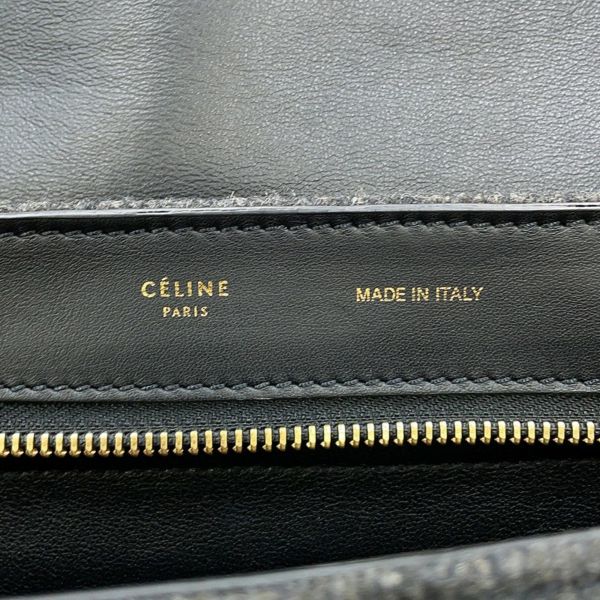 セリーヌ ハンドバッグ トラペーズ フェルト レザー CELINE 黒