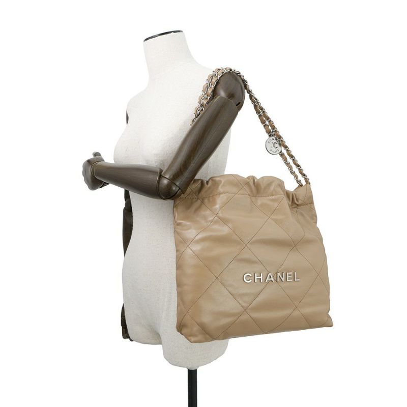シャネル ハンドバッグ シャネル22 シャイニーカーフレザー AS3260 CHANEL ショルダーバッグ