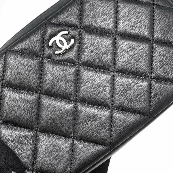 シャネル ポーチ ココマーク マトラッセ コスメポーチ A80909 CHANEL 小物入れ 化粧ポーチ 黒