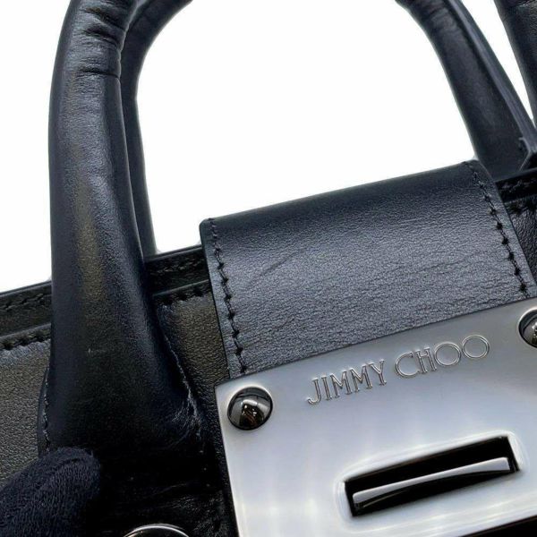 ジミーチュウ ハンドバッグ ライリー レザー JIMMY CHOO 2wayショルダーバッグ 黒 安心保証 |  中古・新品ブランド販売ギャラリーレア公式通販