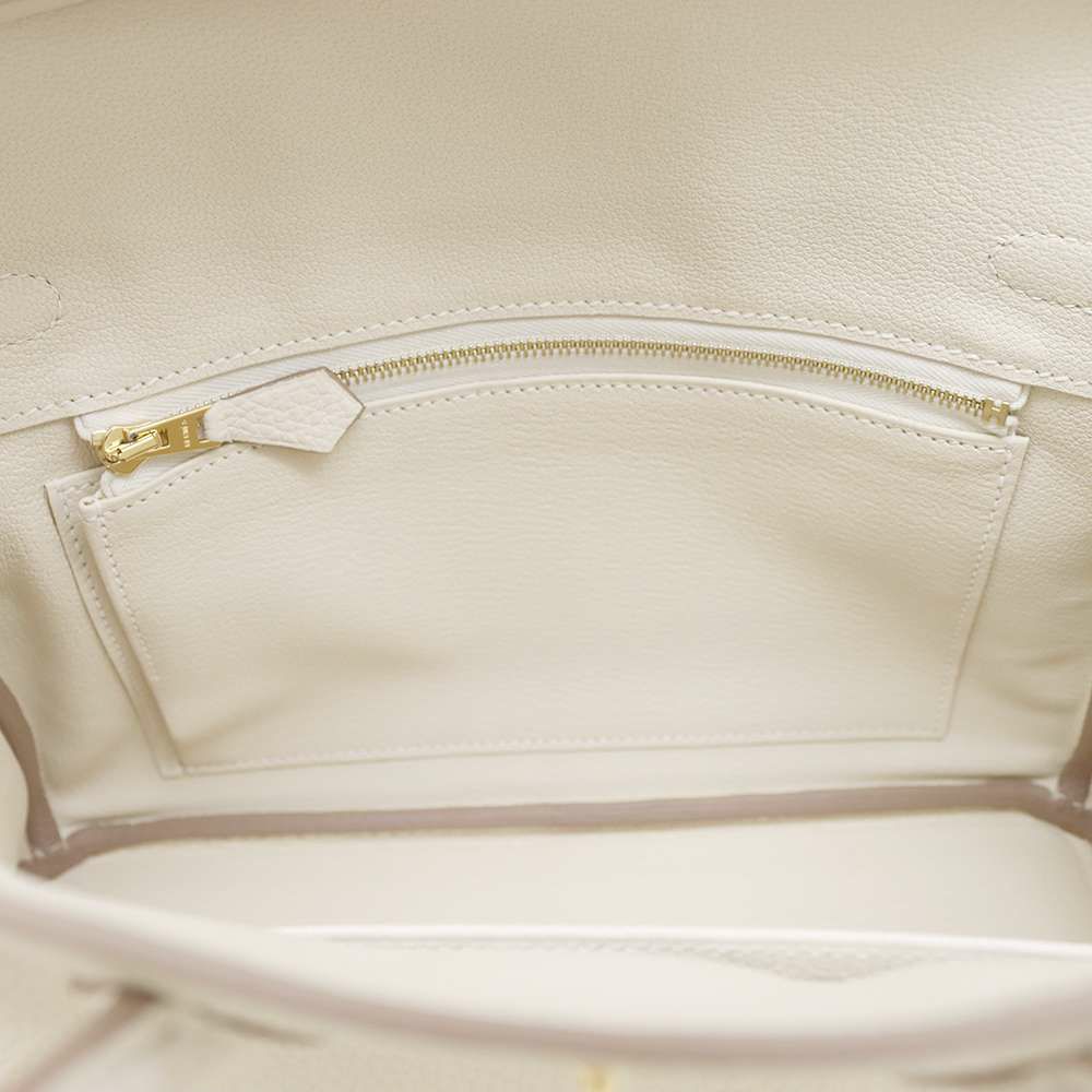 エルメス バーキン25 クレ/ゴールド金具 トゴ W刻印 HERMES Birkin ハンドバッグ