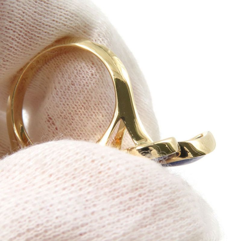 ヴァンクリーフ&アーペル リング ドゥ パピヨン アントレ レ ドア リング ダイヤ 36P 計0.99ct/ラピスラズリ K18YG サイズ49 指輪