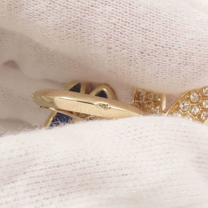 ヴァンクリーフ&アーペル リング ドゥ パピヨン アントレ レ ドア リング ダイヤ 36P 計0.99ct/ラピスラズリ K18YG サイズ49 指輪