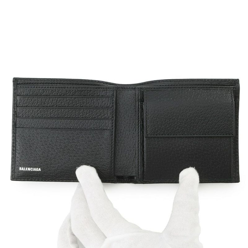 バレンシアガ 二つ折り財布 グッチコラボ ザ ハッカー プロジェクト 680430 BALENCIAGA GUCCI 財布 黒
