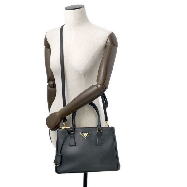プラダ ハンドバッグ ガレリア サフィアーノレザー 1BA863 PRADA 2way 黒