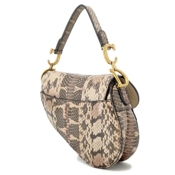 クリスチャン・ディオール ハンドバッグ サドルバッグ ミニ パイソン Christian Dior