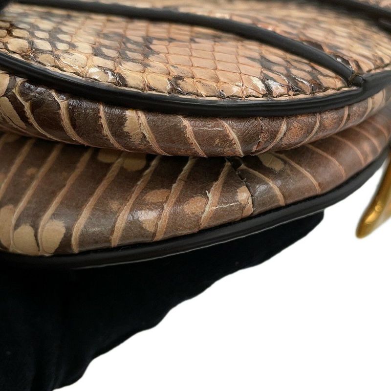 クリスチャン・ディオール ハンドバッグ サドルバッグ ミニ パイソン Christian Dior