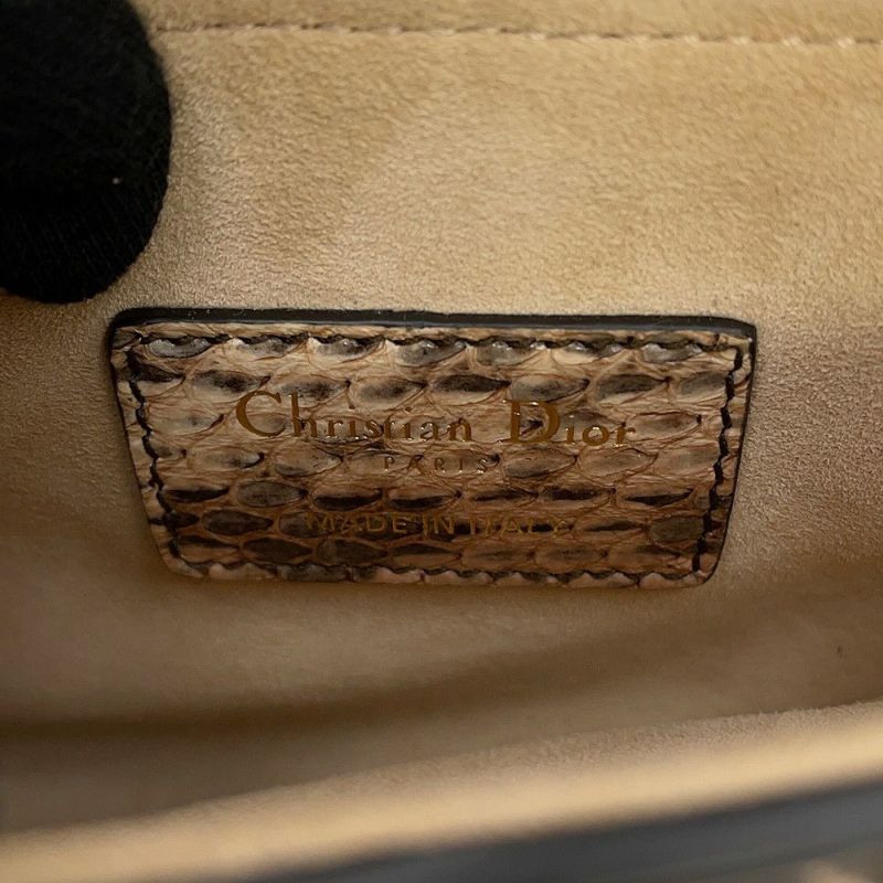 クリスチャン・ディオール ハンドバッグ サドルバッグ ミニ パイソン Christian Dior