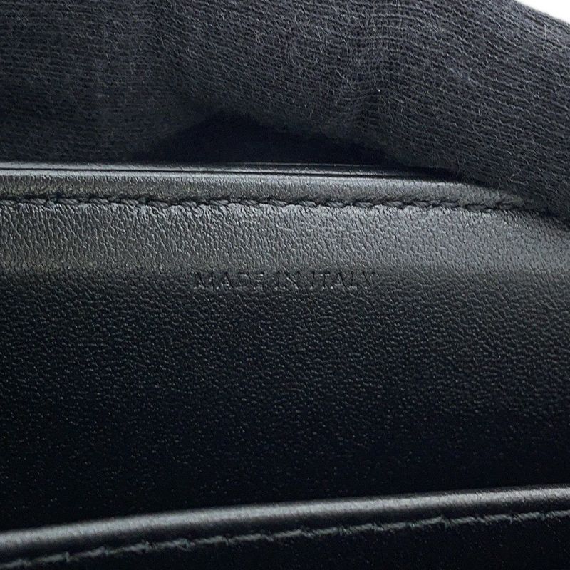 セリーヌ チェーンショルダーバッグ モノクローム パイル レザー 111273FCK.38NO CELINE 黒 ワンショルダー