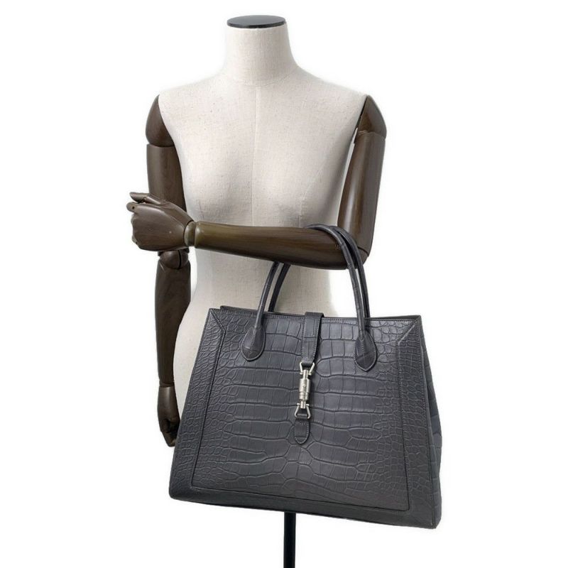 グッチ トートバッグ ジャッキー 1961 ラージ クロコダイル 649015 GUCCI 2way