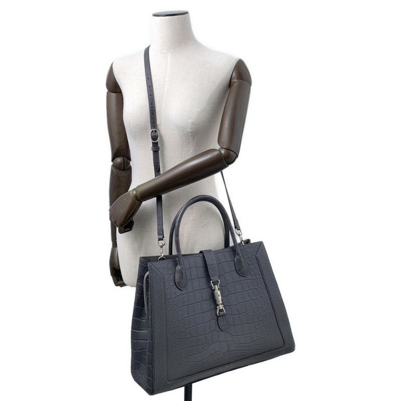 グッチ トートバッグ ジャッキー 1961 ラージ クロコダイル 649015 GUCCI 2way