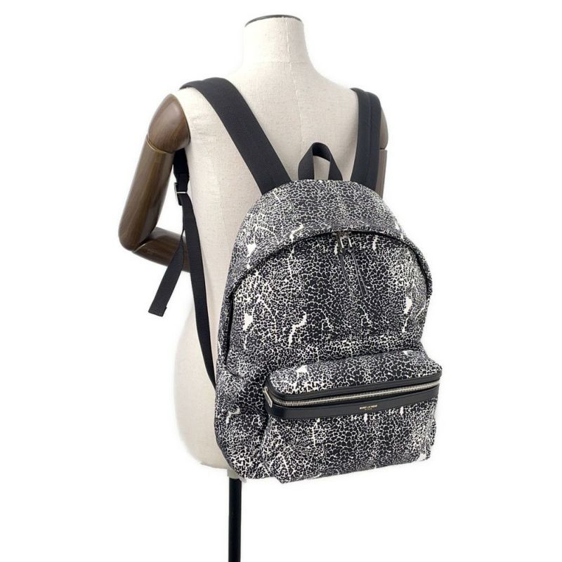 サンローランパリ バックパック クラシックハンター キャンバス 326865 リュックサック 黒 白