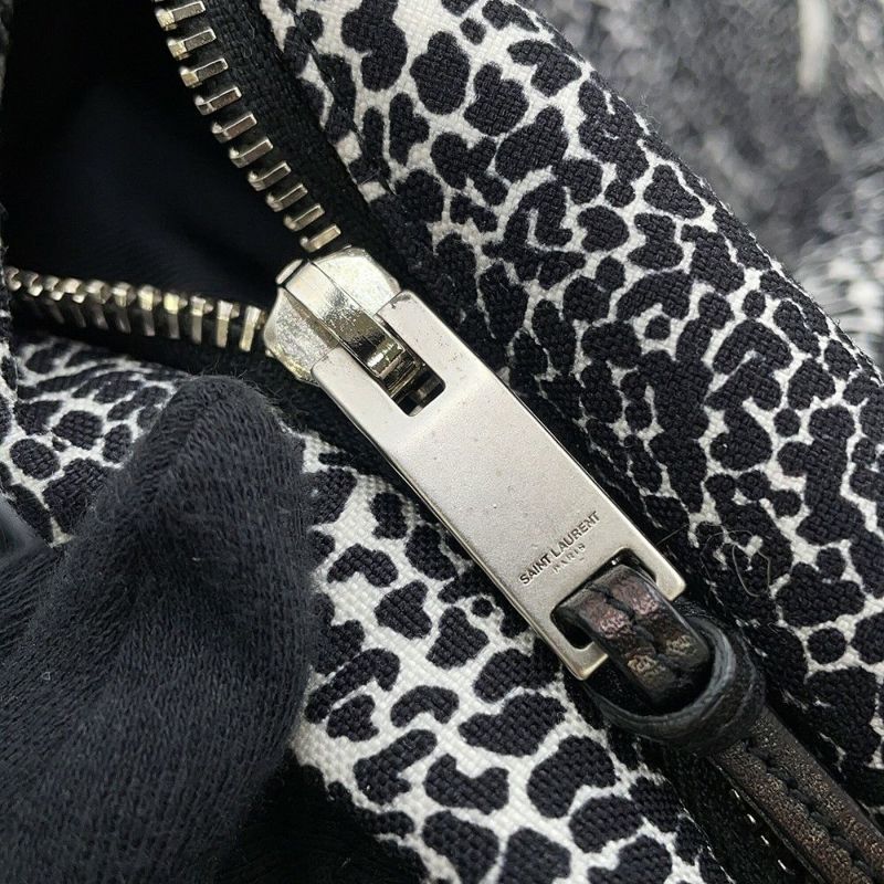 サンローランパリ バックパック クラシックハンター キャンバス 326865 リュックサック 黒 白