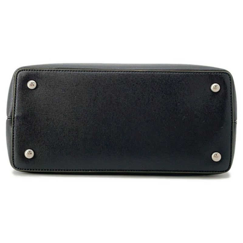 フェンディ ハンドバッグ プチ トゥージュール ロゴ レザー ムートン FENDI 2wayショルダー 黒