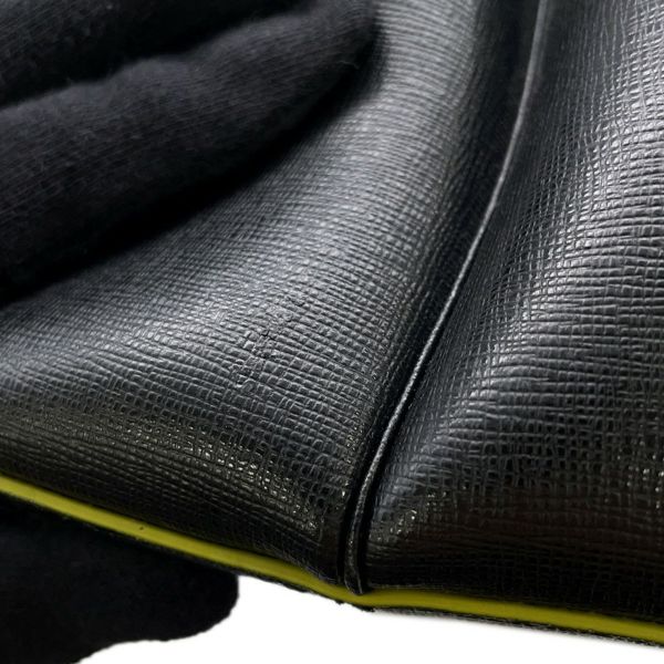 フェンディ ハンドバッグ プチ トゥージュール ロゴ レザー ムートン FENDI 2wayショルダー 黒