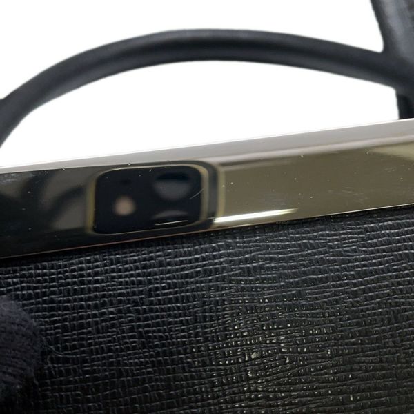 フェンディ ハンドバッグ プチ トゥージュール ロゴ レザー ムートン FENDI 2wayショルダー 黒