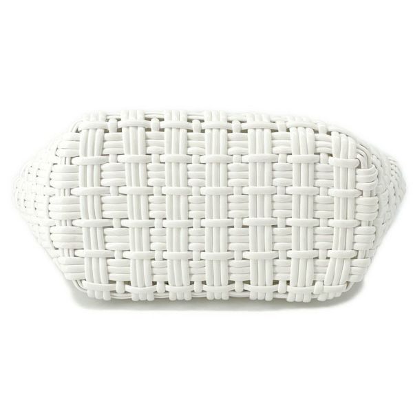 バレンシアガ ハンドバッグ ビストロ XS パテントレザー 671342 BALENCIAGA 2wayショルダーバッグ バスケットバッグ 白