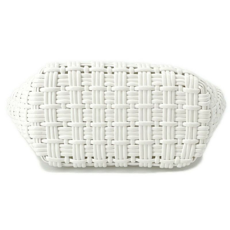 バレンシアガ ハンドバッグ ビストロ XS パテントレザー 671342 BALENCIAGA 2wayショルダーバッグ バスケットバッグ 白