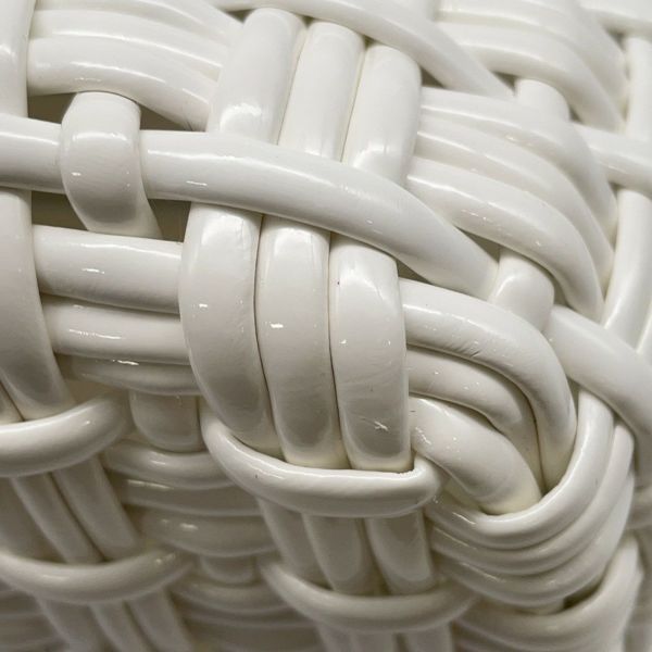 バレンシアガ ハンドバッグ ビストロ XS パテントレザー 671342 BALENCIAGA 2wayショルダーバッグ バスケットバッグ 白