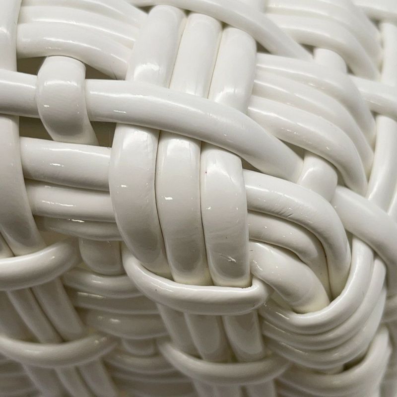 バレンシアガ ハンドバッグ ビストロ XS パテントレザー 671342 BALENCIAGA 2wayショルダーバッグ バスケットバッグ 白