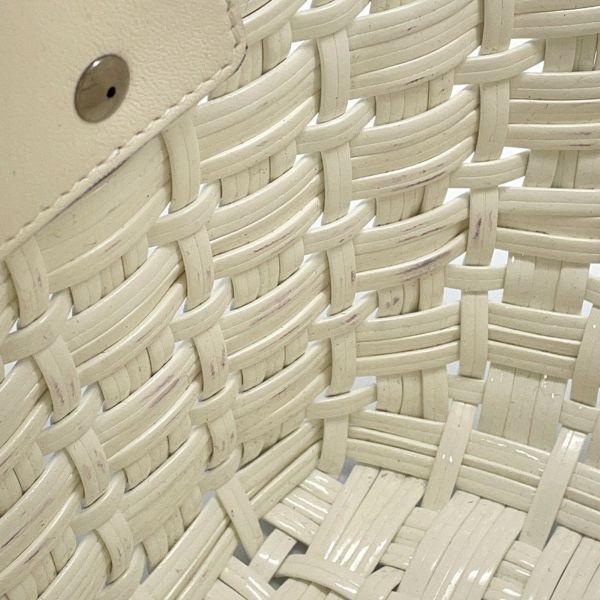 バレンシアガ ハンドバッグ ビストロ XS パテントレザー 671342 BALENCIAGA 2wayショルダーバッグ バスケットバッグ 白