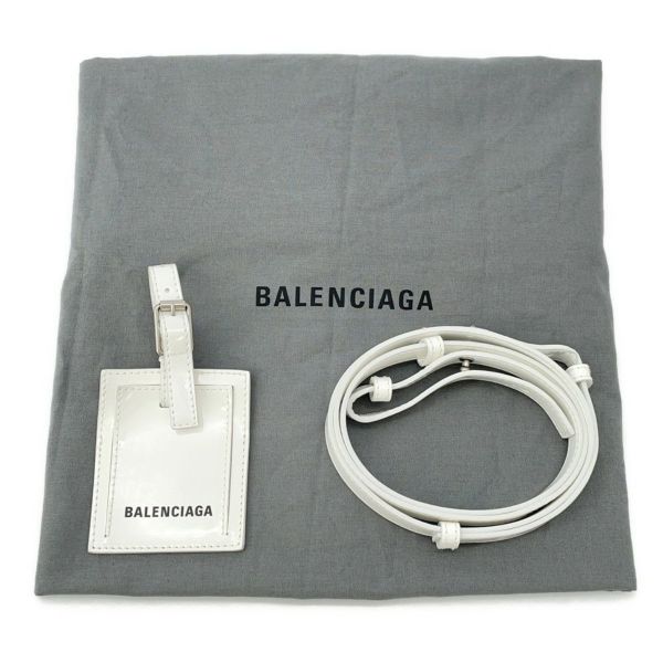 バレンシアガ ハンドバッグ ビストロ XS パテントレザー 671342 BALENCIAGA 2wayショルダーバッグ バスケットバッグ 白