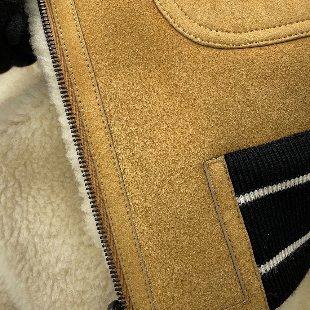 クリスチャン・ディオール ジャケット ラムスキン ウール レディースサイズ34 248C85AL815 Christian Dior