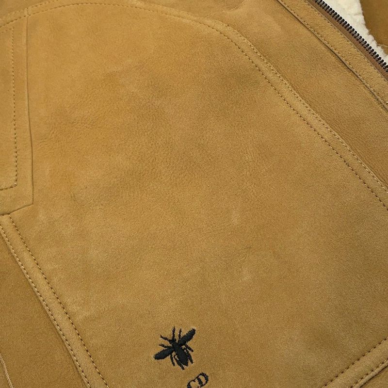 クリスチャン・ディオール ジャケット ラムスキン ウール レディースサイズ34 248C85AL815 Christian Dior