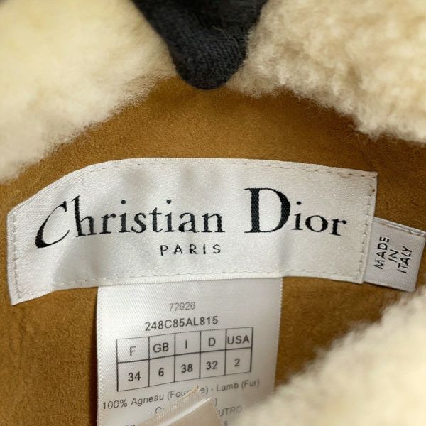 クリスチャン・ディオール ジャケット ラムスキン ウール レディースサイズ34 248C85AL815 Christian Dior