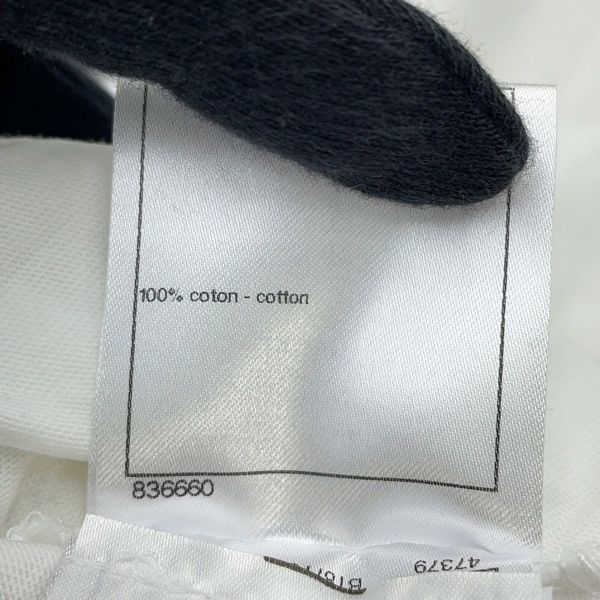 シャネル 半袖Tシャツ ファレル・ウィリアムス ビーズ装飾 コットン レディースサイズS P61052 CHANEL アパレル 白