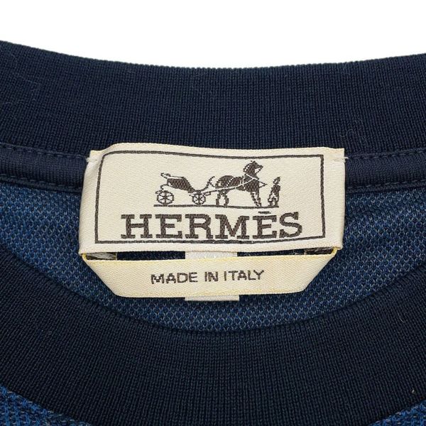 エルメス 半袖Tシャツ Dance of Horses Light 馬柄 鹿の子 コットン メンズサイズM HERMES