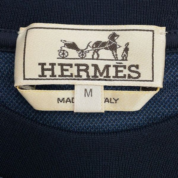 エルメス 半袖Tシャツ Dance of Horses Light 馬柄 鹿の子 コットン メンズサイズM HERMES
