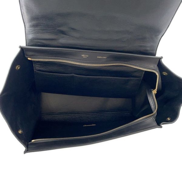 セリーヌ ハンドバッグ トラペーズ クロコ型押しレザー スエード CELINE 2way 黒