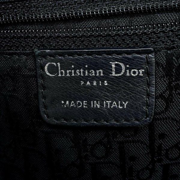 クリスチャン・ディオール トートバッグ チェーンフラップ ウール Christian Dior バッグ 黒