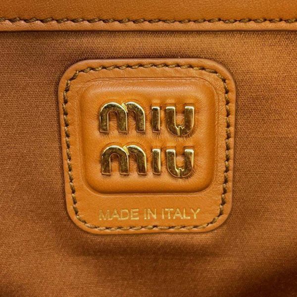 ミュウミュウ ハンドバッグ ボー ボウリングバッグ レザー 5BB117 MIUMIU トップハンドルバッグ