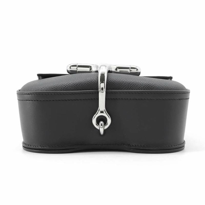 エルメス デッラ・カヴァッレリア ミニ ブルーインディゴ/ブラック/シルバー金具 エプソン/ボックスカーフ U刻印