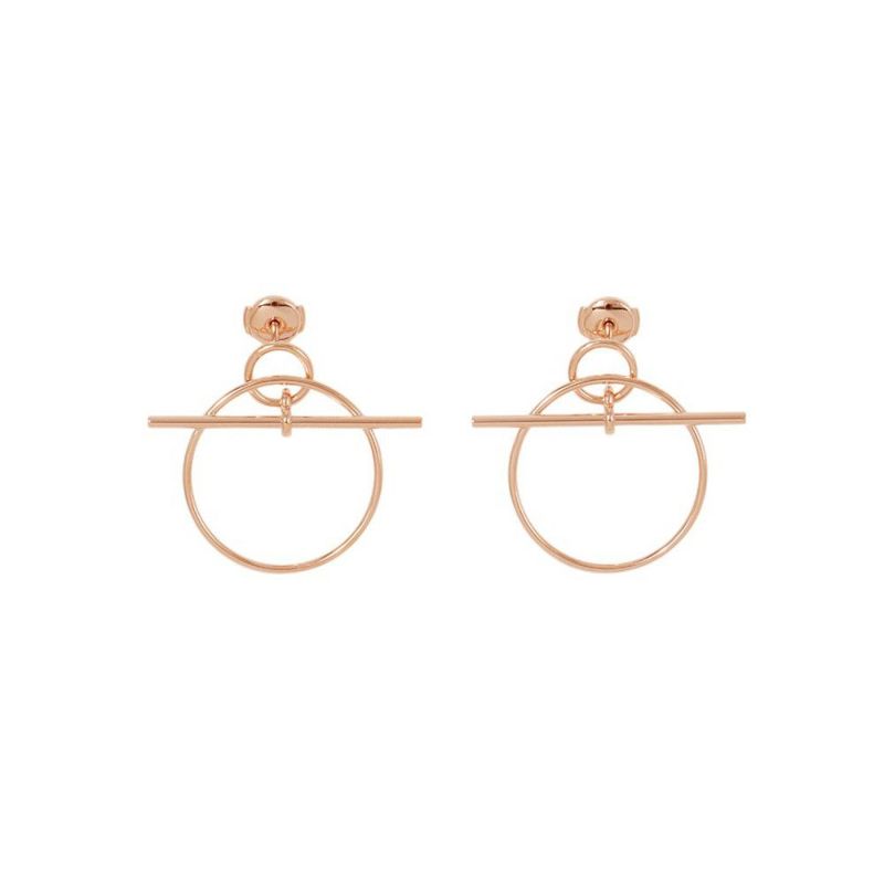 エルメス ピアス ループ ピアス エシャペ K18PGピンクゴールド HERMES ジュエリー
