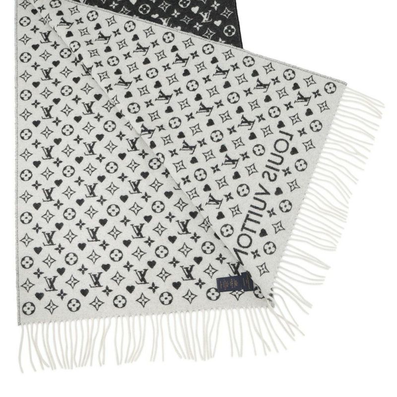 ルイヴィトン マフラー エシャルプ・ゲーム・オン カシミヤ MP2907 LOUIS VUITTON ストール 黒