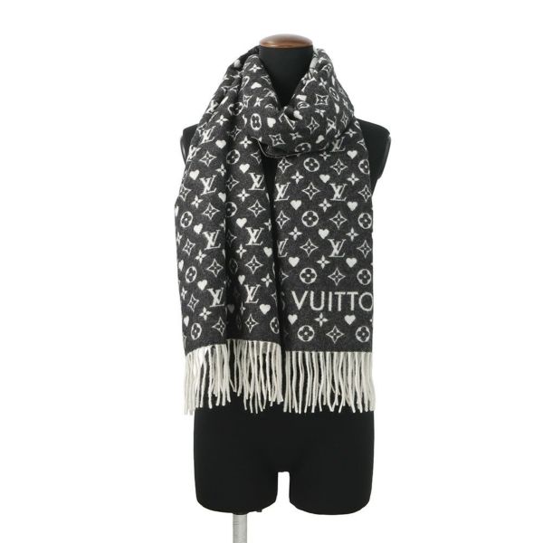 ルイヴィトン マフラー エシャルプ・ゲーム・オン カシミヤ MP2907 LOUIS VUITTON ストール 黒