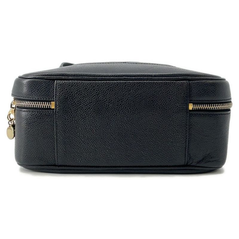 シャネル ハンドバッグ ココマーク バニティバッグ キャビアスキン A07061 CHANEL 2way 黒 ヴァニティ