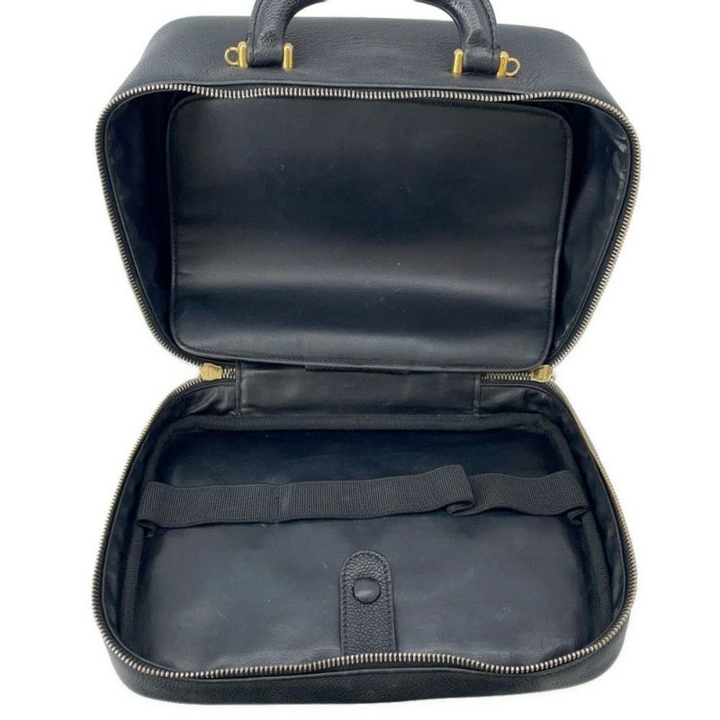 シャネル ハンドバッグ ココマーク バニティバッグ キャビアスキン A07061 CHANEL 2way 黒 ヴァニティ