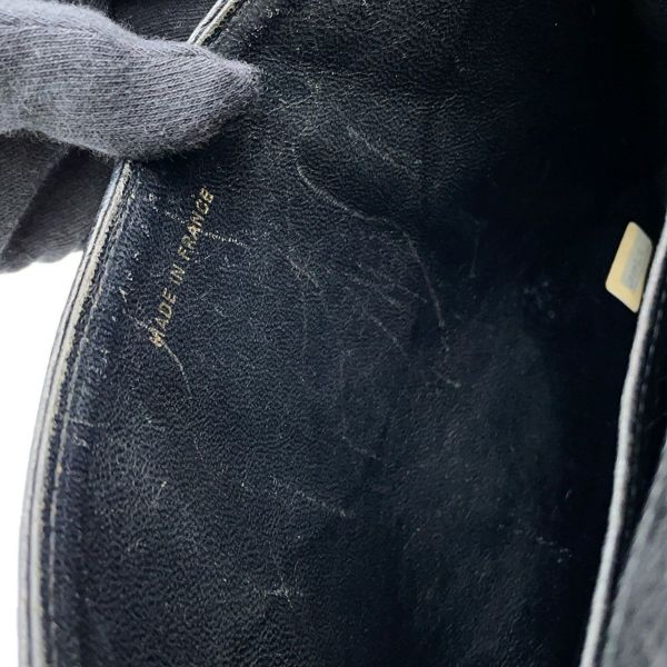 シャネル チェーンショルダーバッグ デカココマーク オーストリッチ CHANEL 黒