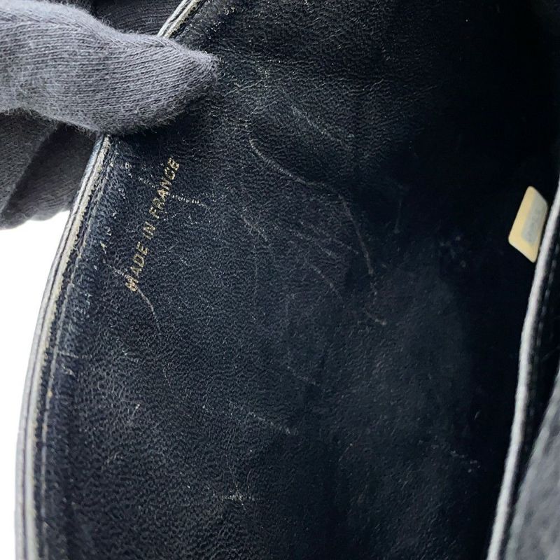 シャネル チェーンショルダーバッグ デカココマーク オーストリッチ CHANEL 黒